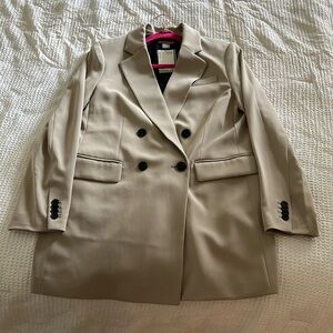 H&M Taupe Double Breasted Blazer NWT